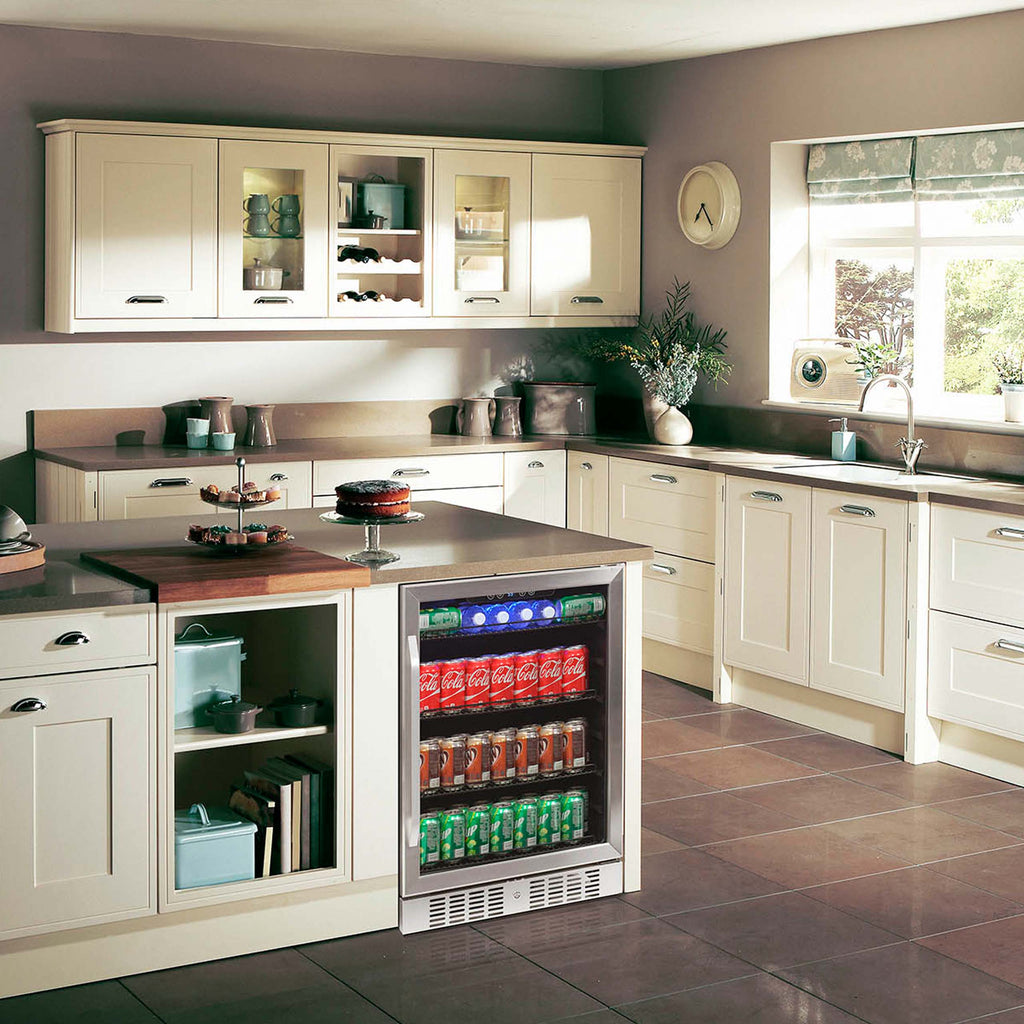 Newair® 177-Can Built-In Beverage Fridge in Stainless Steel - 24"