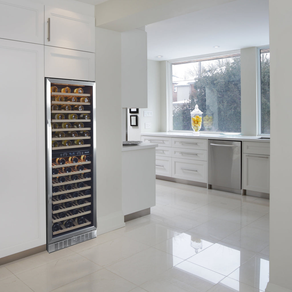 Newair® 160-Bottle 27" Built-In Dual Zone Wine Fridge - Stainless Steel