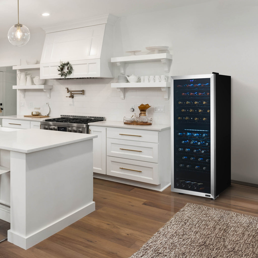 Newair® 98-Bottle 23" Stainless Steel Freestanding Dual Zone Wine Fridge