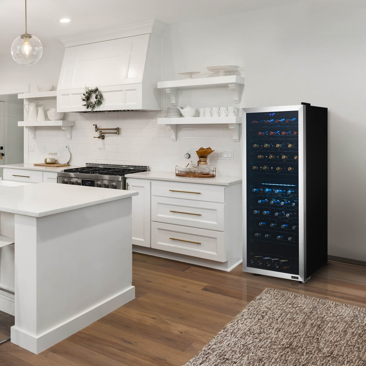 Newair® 98-Bottle 23" Stainless Steel Freestanding Dual Zone Wine Fridge