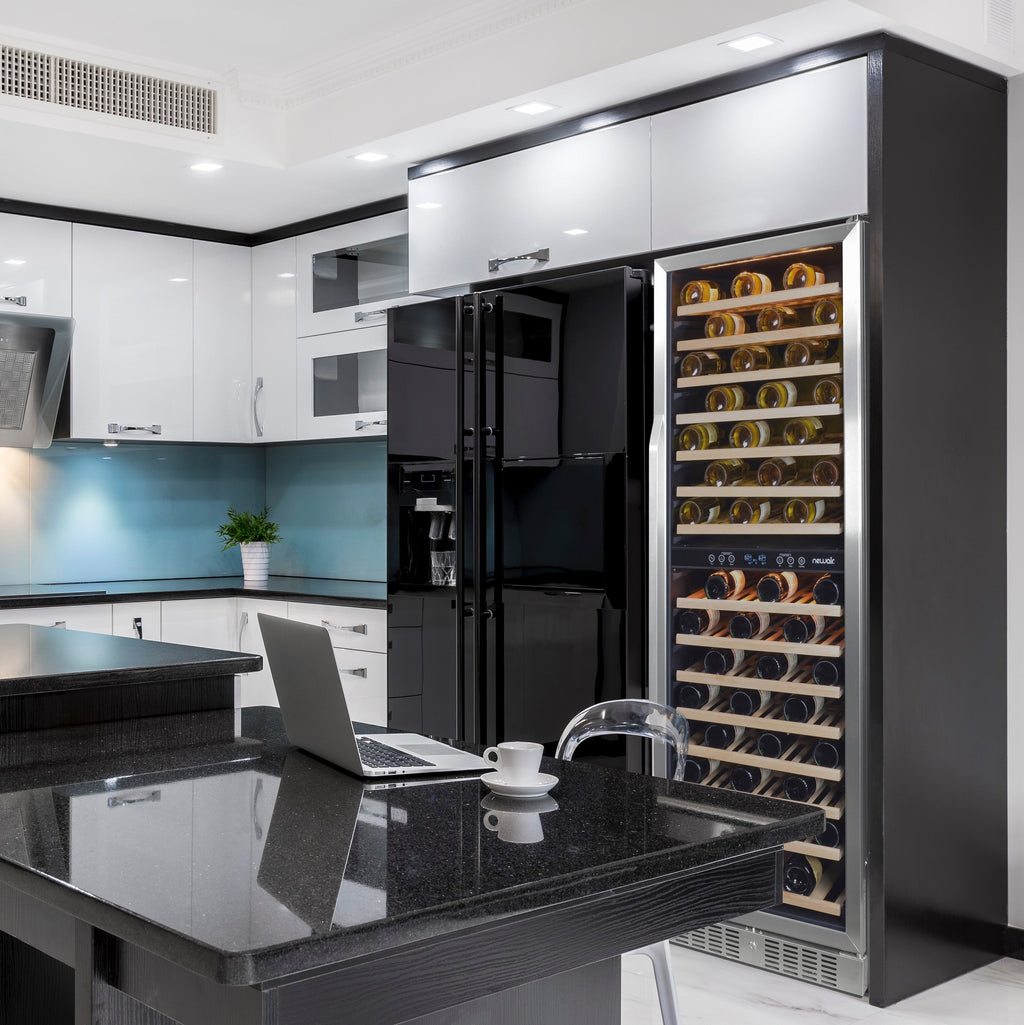 Newair® 160-Bottle 27" Built-In Dual Zone Wine Fridge - Stainless Steel