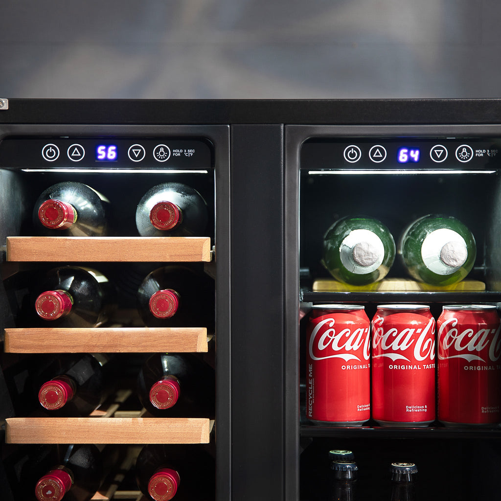 Newair® 24” Stainless Steel Dual-Zone Wine & Beverage Cooler, Built-In or Freestanding