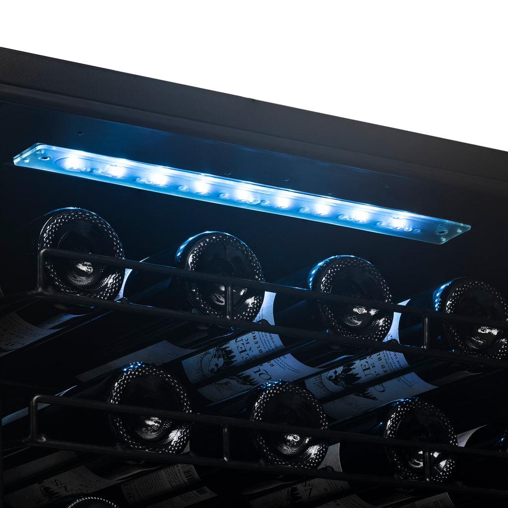 Newair® 76-Bottle 23" Stainless Steel Freestanding Dual Zone Wine Fridge