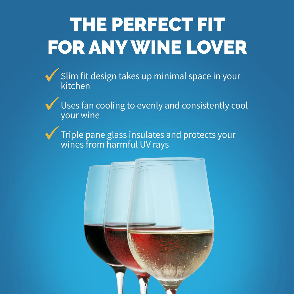 Newair® 19-Bottle 12" Built-In Wine Fridge - Stainless Steel