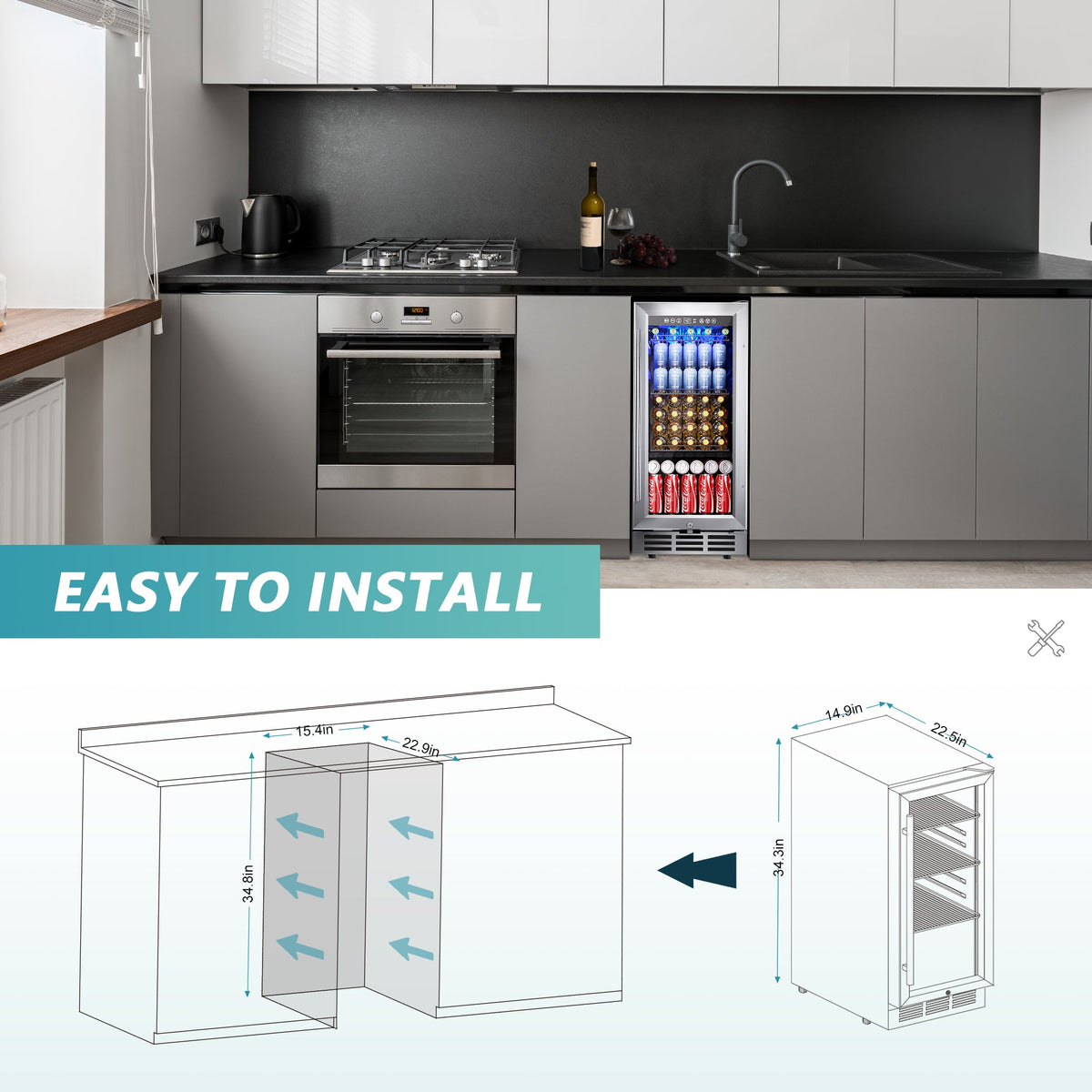 Euhomy Splash 126 Beverage Refrigerator