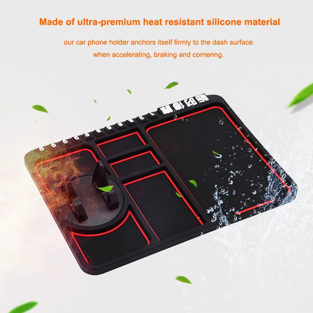 Silicone Car Anti-Slip Mat Auto Phone Holder Non Slip Sticky anti Slide Dash Phone Mount Parking Number Card Car Pad Mat Gadget