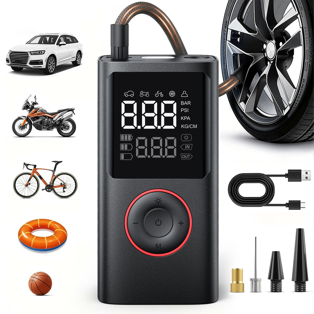 VacLife Cordless Tire Inflator Portable Air Compressor - Air Pump for Car Tires 150 Psi