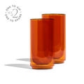 16oz Cove Amber Pint Glasses- Set of 2