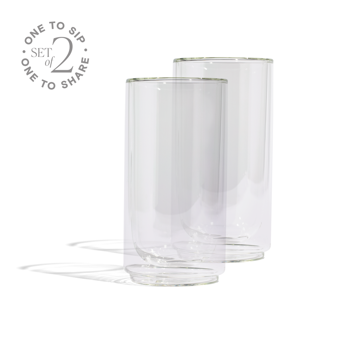 16oz Cove Clear Pint Glasses- Set of 2