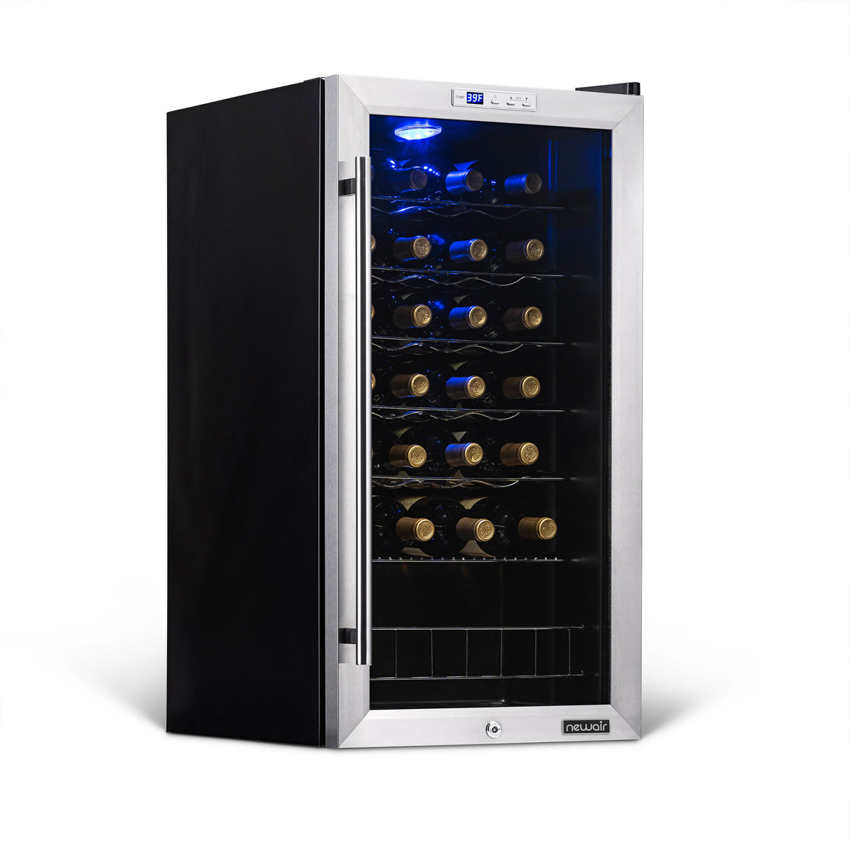 Newair® 27-Bottle 16.9" Stainless Steel Freestanding Wine Fridge