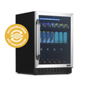 Newair® 179-Can, 49-Bottle Built-in or Freestanding Beverage Fridge - 24"