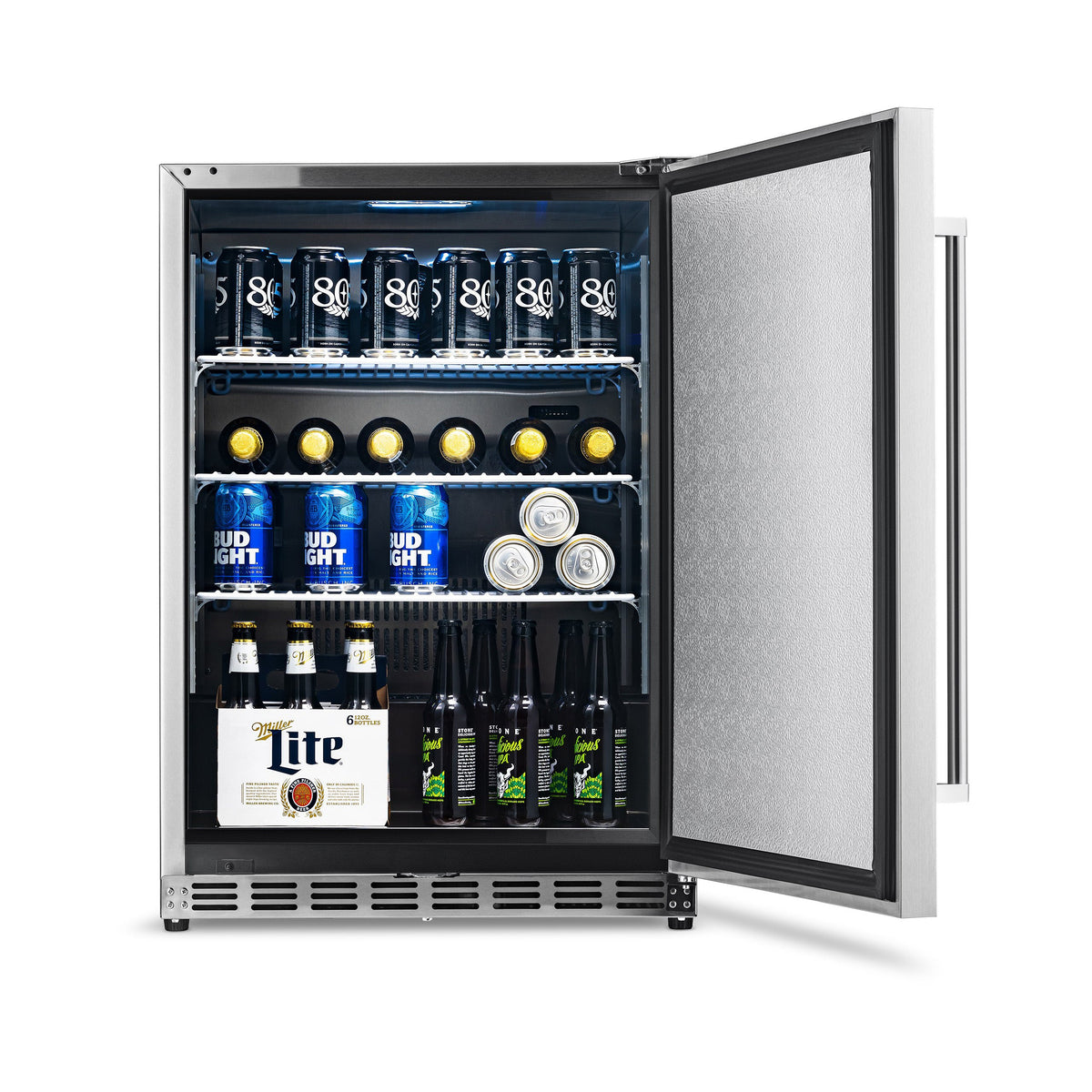 Newair® 24" 5.3 Cu. Ft. Commercial Built-In Stainless Steel Beverage Fridge - 23.6"