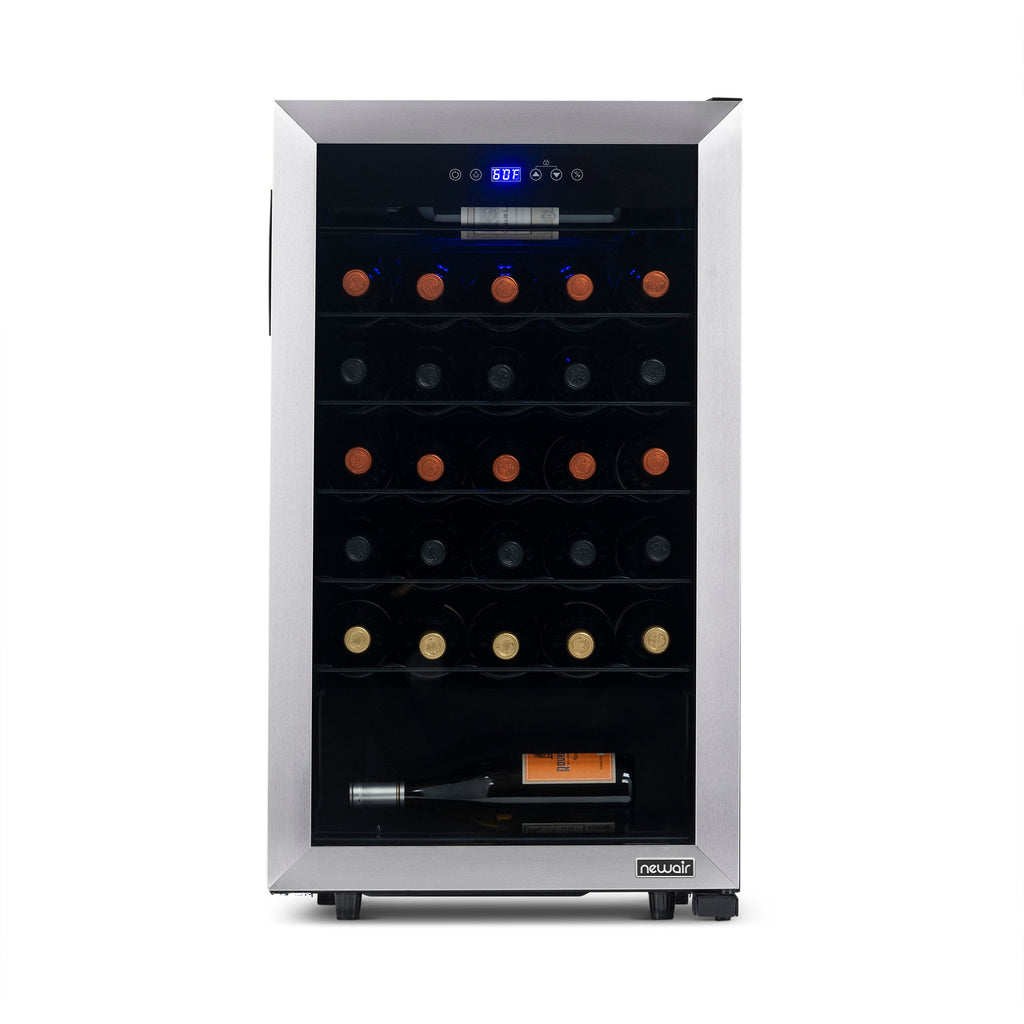 Newair® 33-Bottle 18.9" Stainless Steel Freestanding Wine Fridge