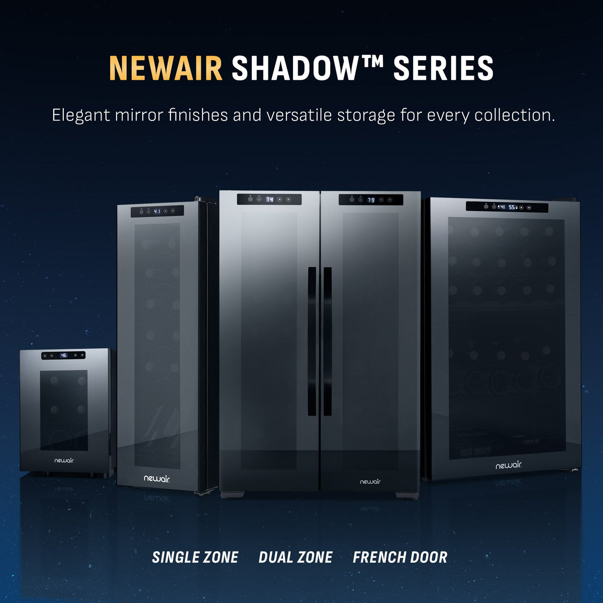 Newair® 51-Bottle 19.5" Black Freestanding Wine Fridge