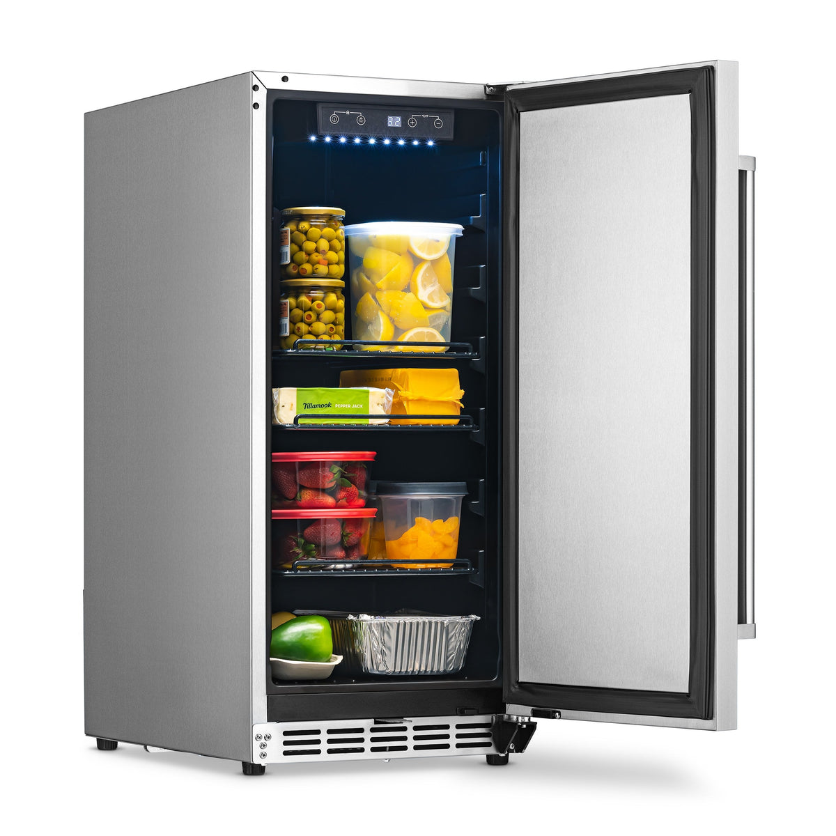 Newair® 15" 3.2 Cu. Ft. Commercial Built-In Stainless Steel Beverage Fridge -15"