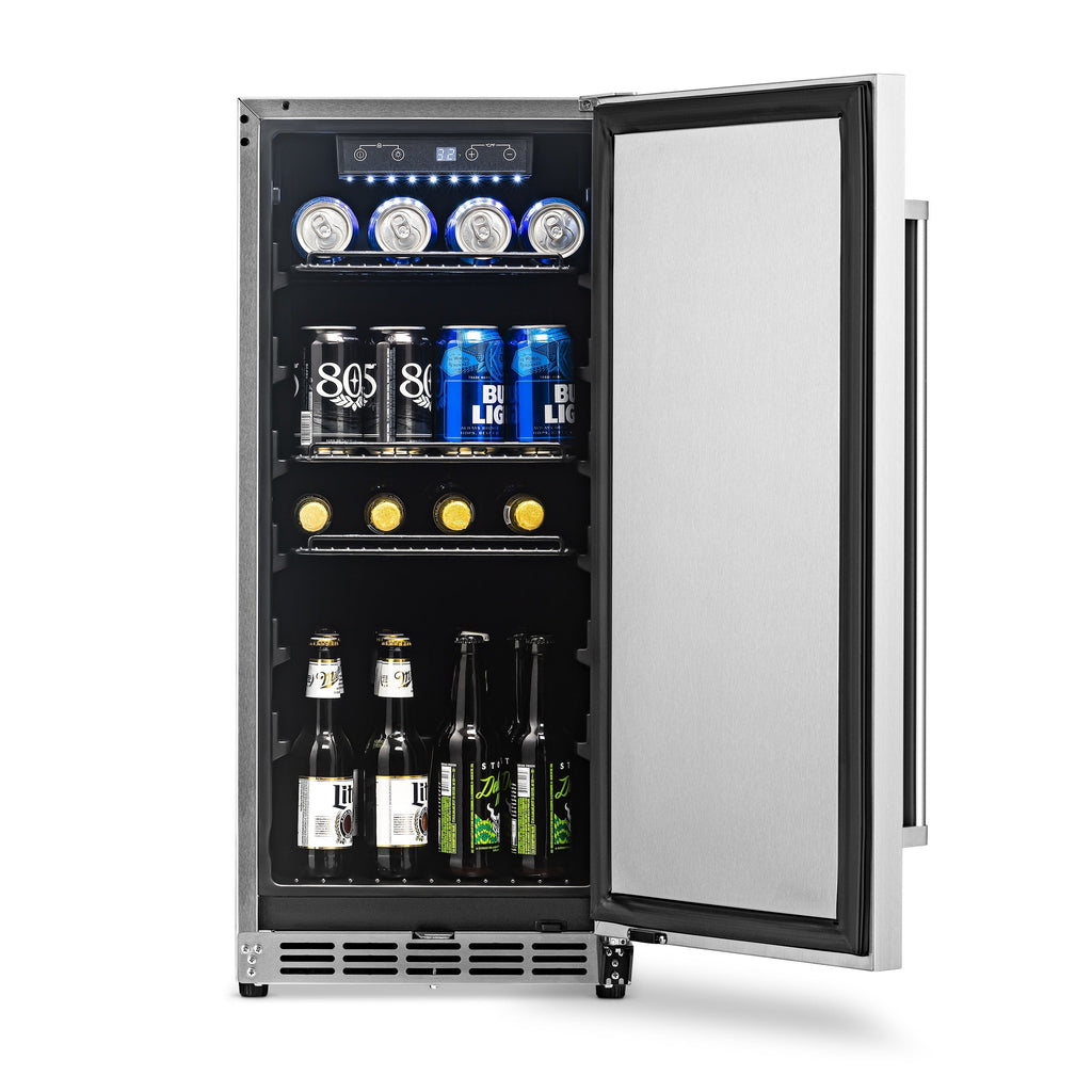 Newair® 15" 3.2 Cu. Ft. Commercial Built-In Stainless Steel Beverage Fridge -15"
