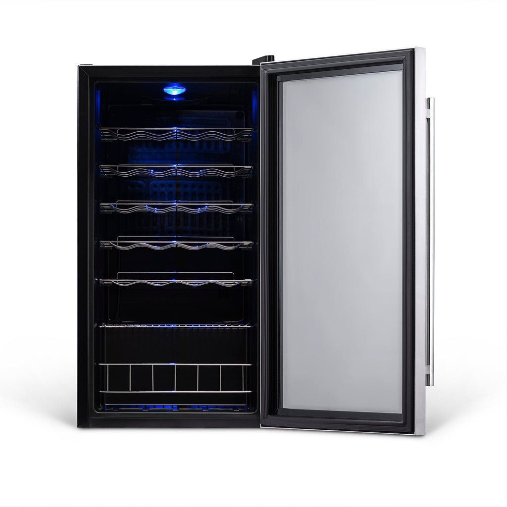 Newair® 27-Bottle 16.9" Stainless Steel Freestanding Wine Fridge