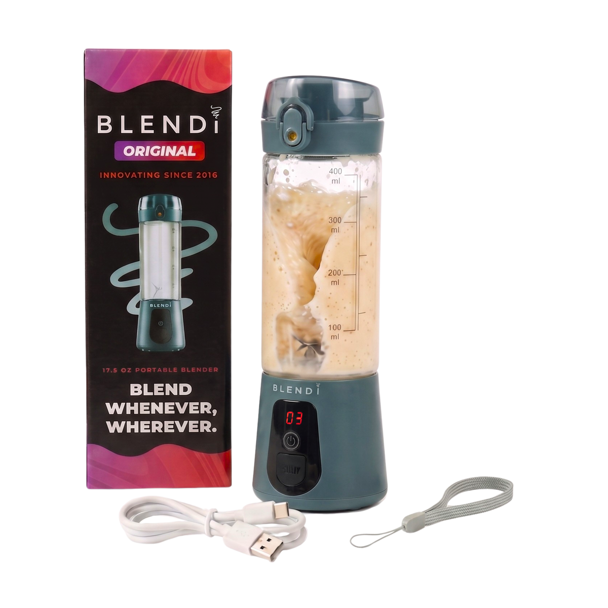BLENDi Lite Electric Mixer – 70W, 17oz, USB-C Rechargeable