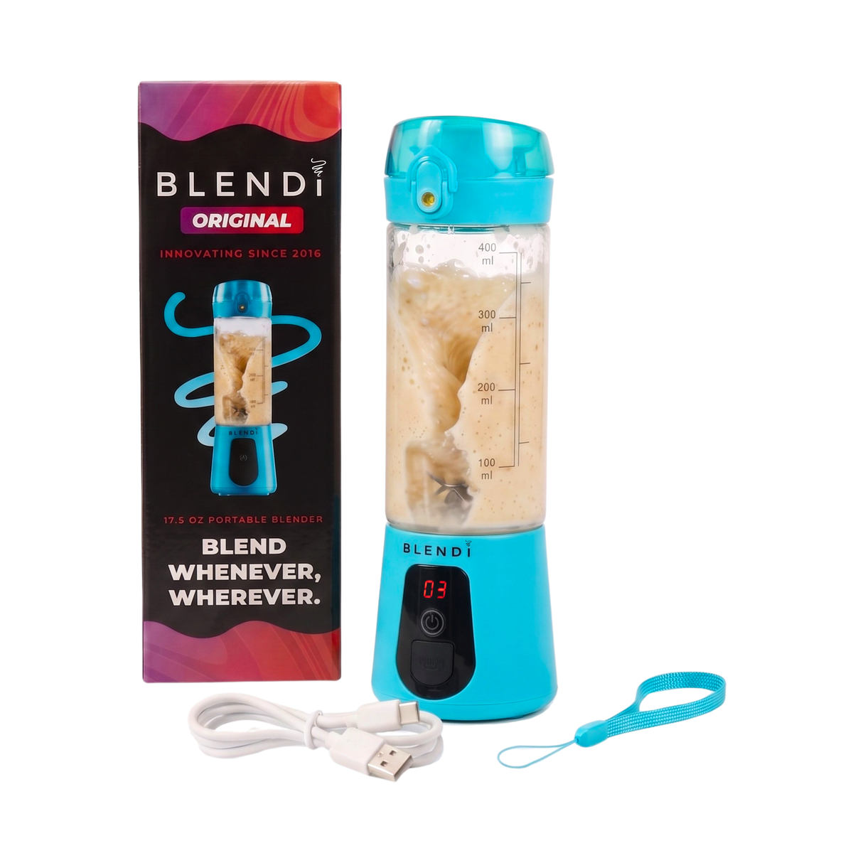 BLENDi Lite Electric Mixer – 70W, 17oz, USB-C Rechargeable