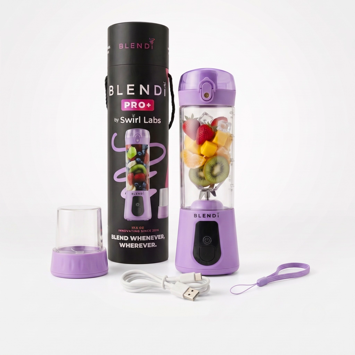 BLENDi Pro+ Portable Blender – 120W, 17oz, Crushes Ice, USB-C Rechargeable