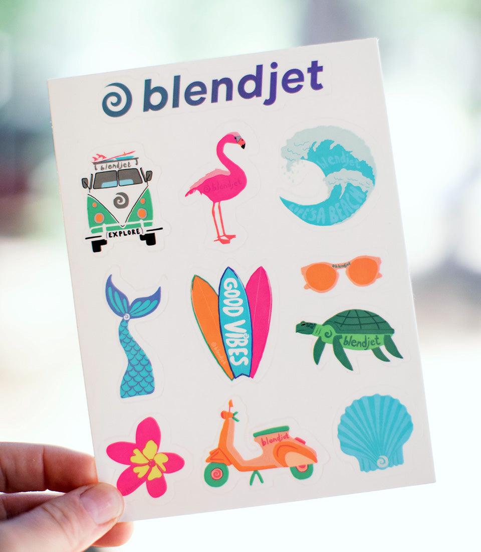 BlendJet Stickers - Beach Set