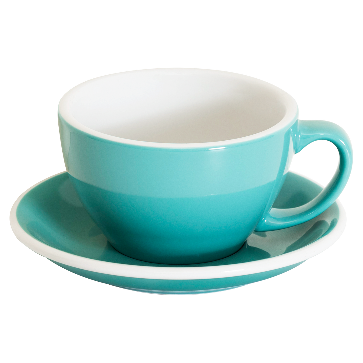 10 oz Egg Cafe Latte Cup and Saucer - Original Colors