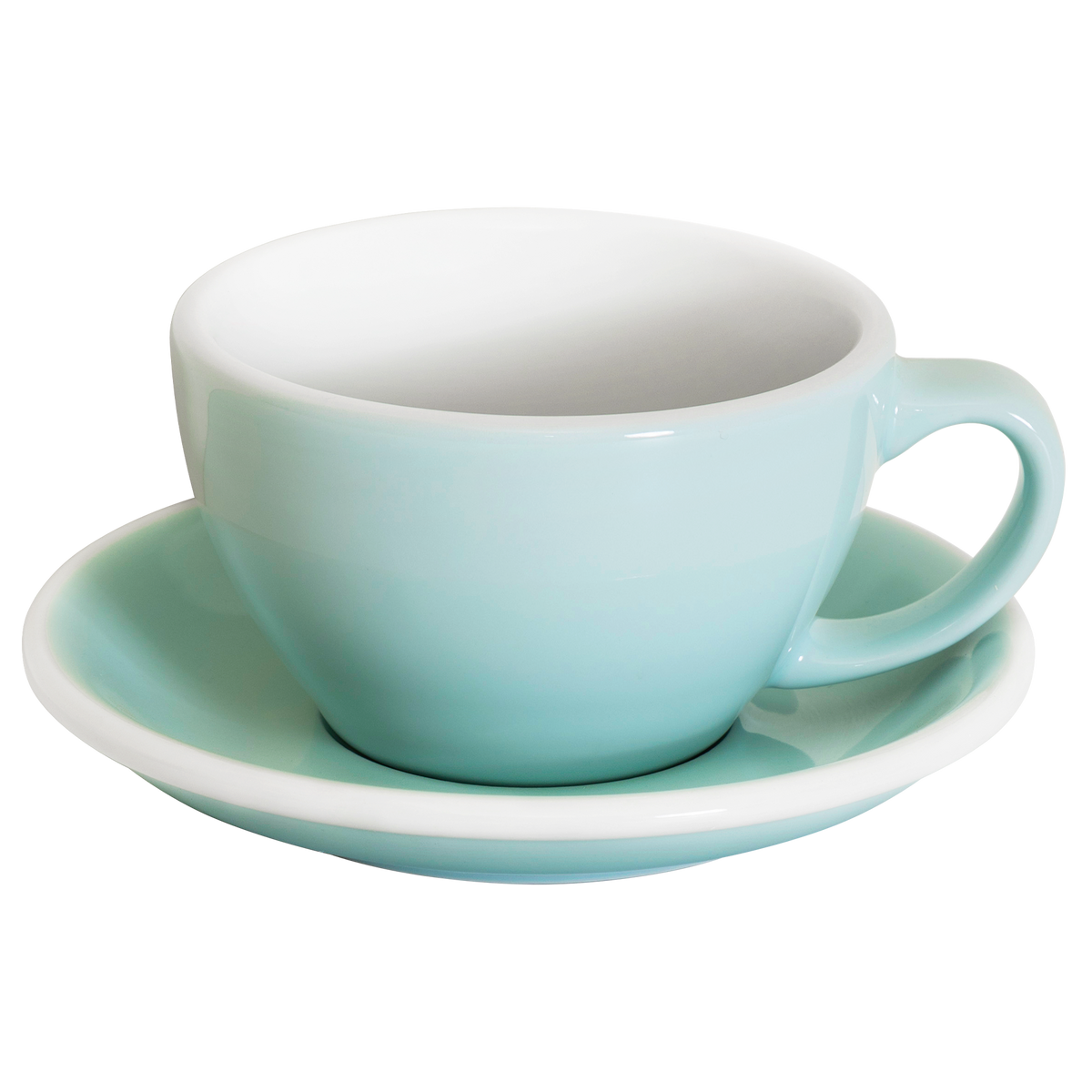 10 oz Egg Cafe Latte Cup and Saucer - Original Colors