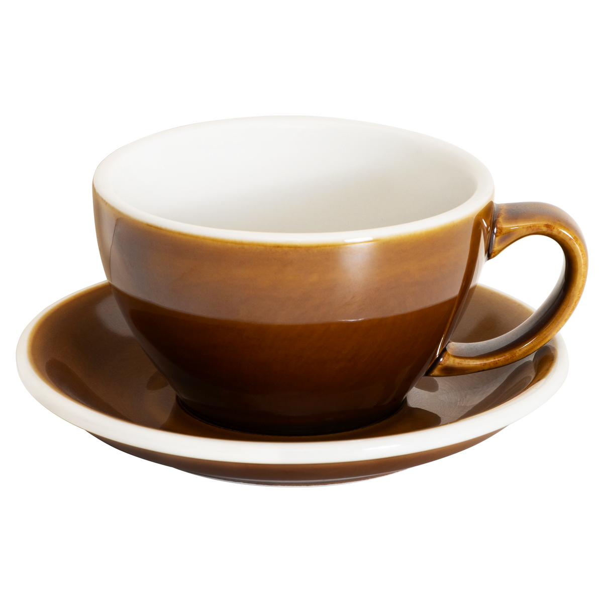 10 oz Egg Cafe Latte Cup and Saucer - Potters Colors