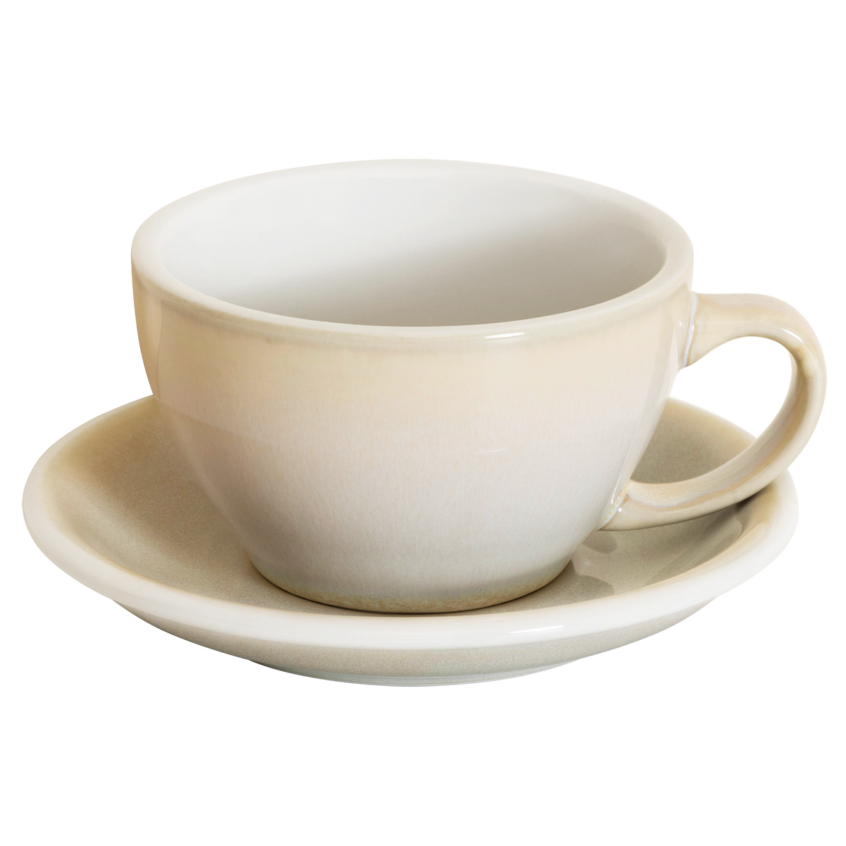 10 oz Egg Cafe Latte Cup and Saucer - Potters Colors