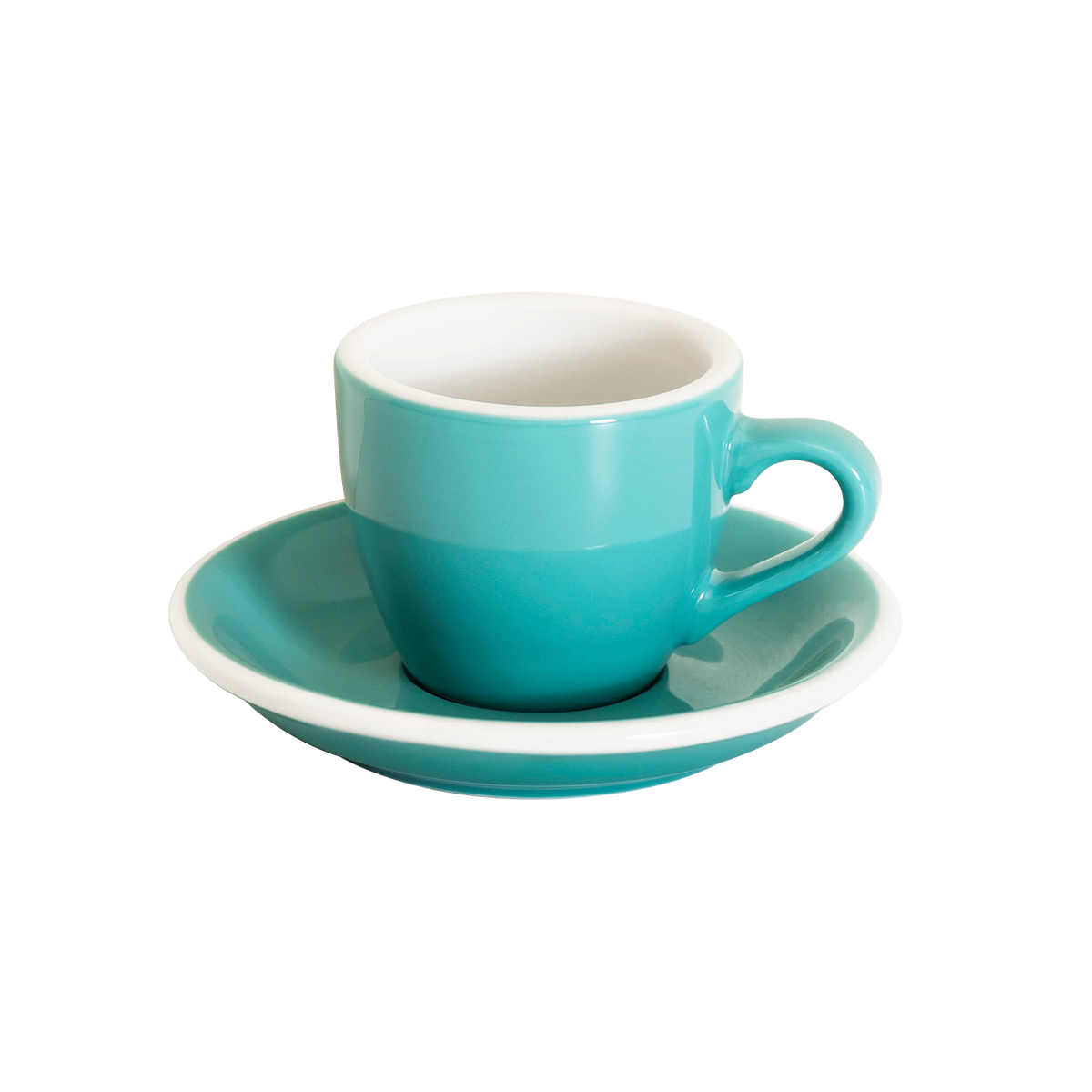 2.5 oz Egg Espresso Cup and Saucer - Original Colors