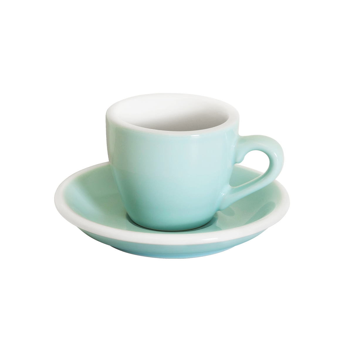 2.5 oz Egg Espresso Cup and Saucer - Original Colors