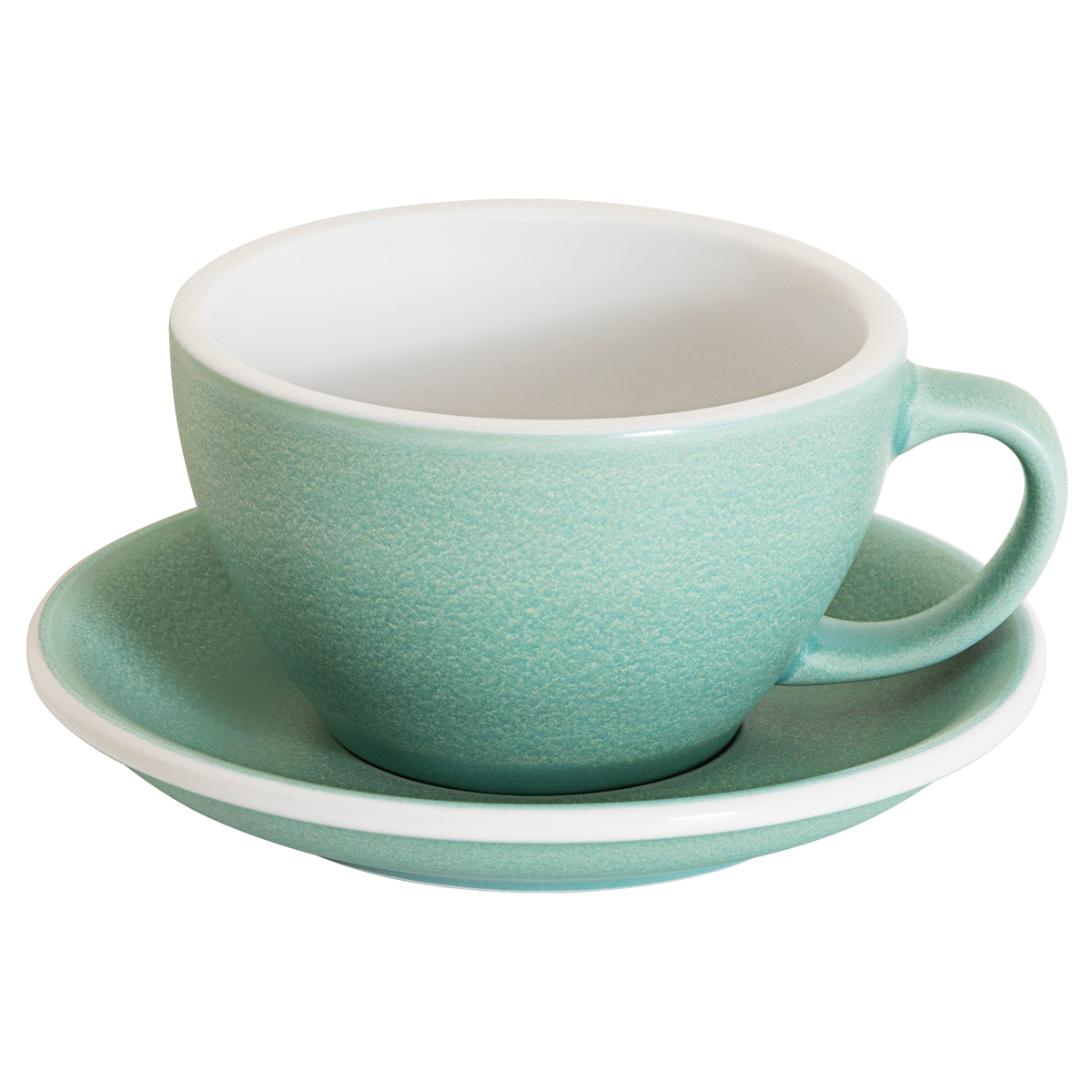 10 oz Egg Cafe Latte Cup and Saucer - Mineral Colors