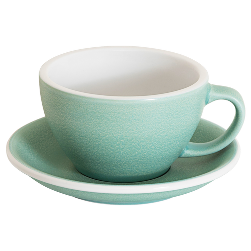 10 oz Egg Cafe Latte Cup and Saucer - Mineral Colors