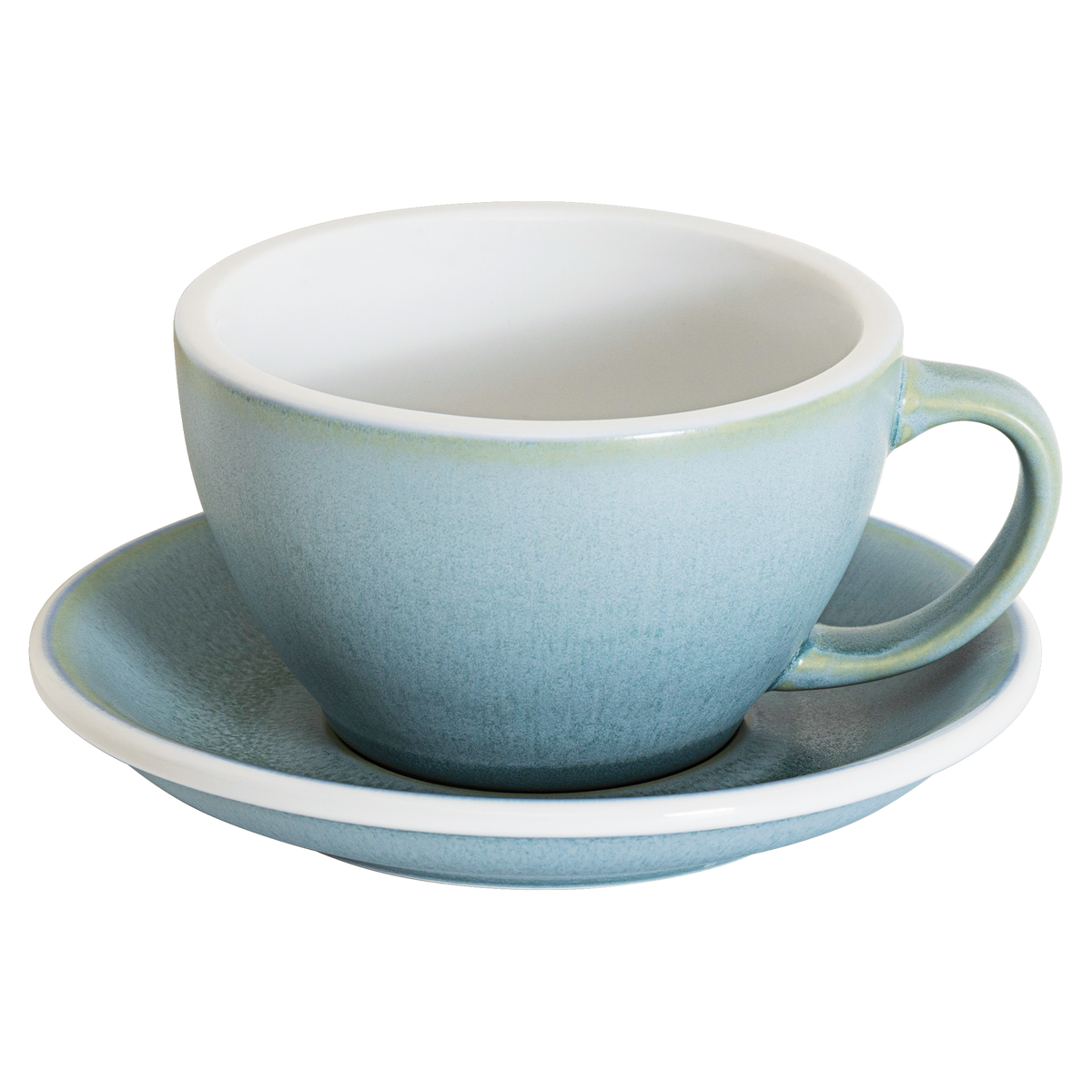 10 oz Egg Cafe Latte Cup and Saucer - Mineral Colors