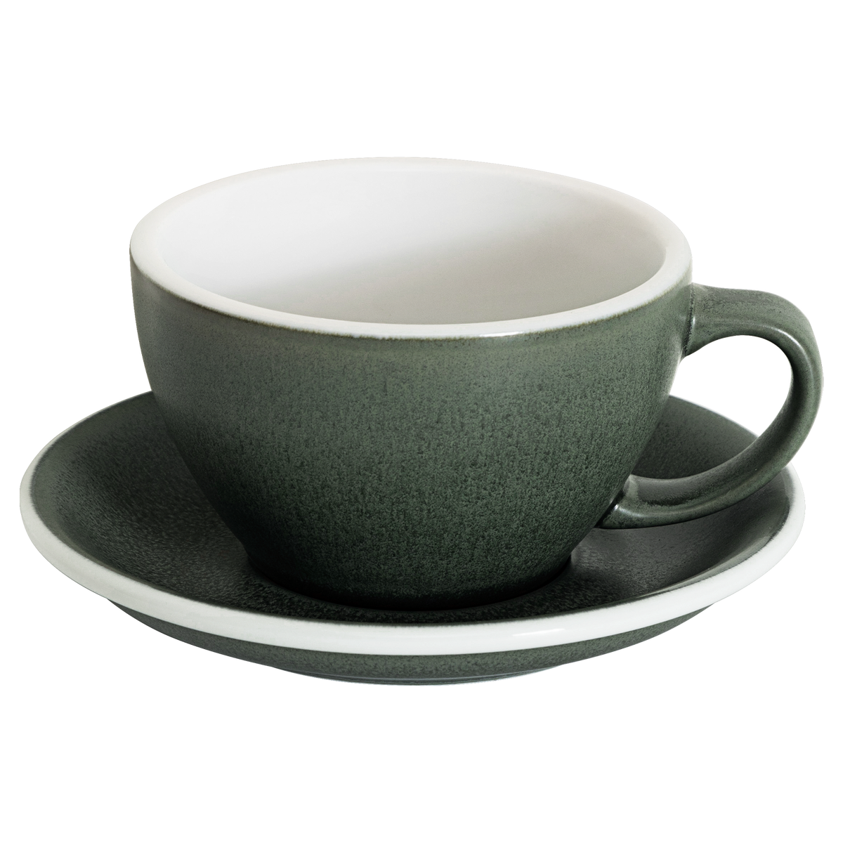 10 oz Egg Cafe Latte Cup and Saucer - Mineral Colors