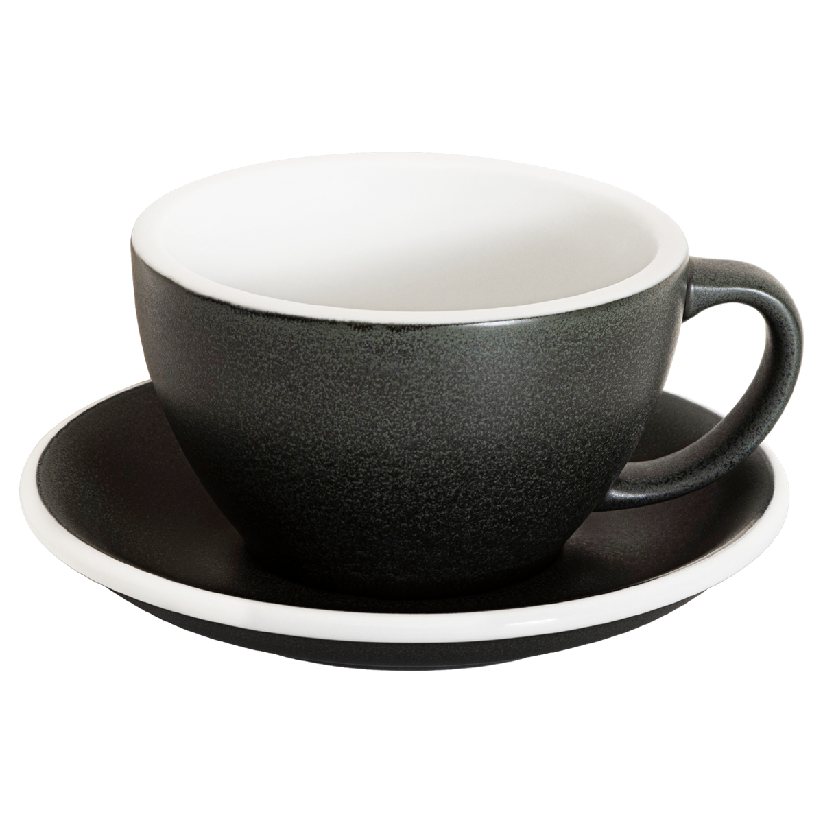 10 oz Egg Cafe Latte Cup and Saucer - Mineral Colors