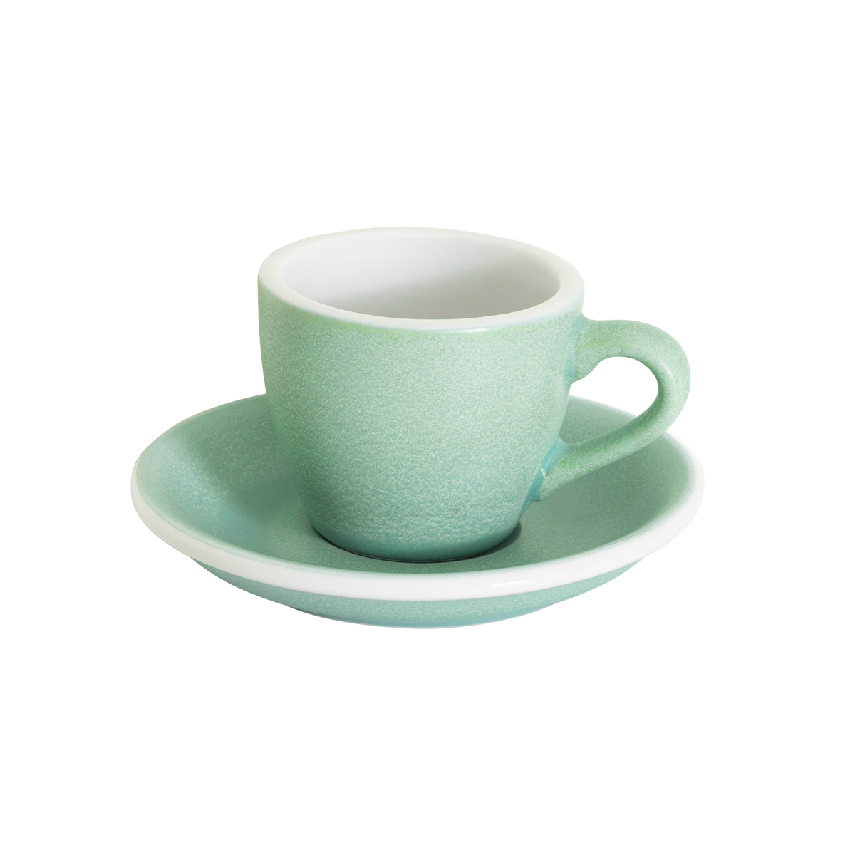2.5 oz Egg Espresso Cup and Saucer - Mineral Colors Collection