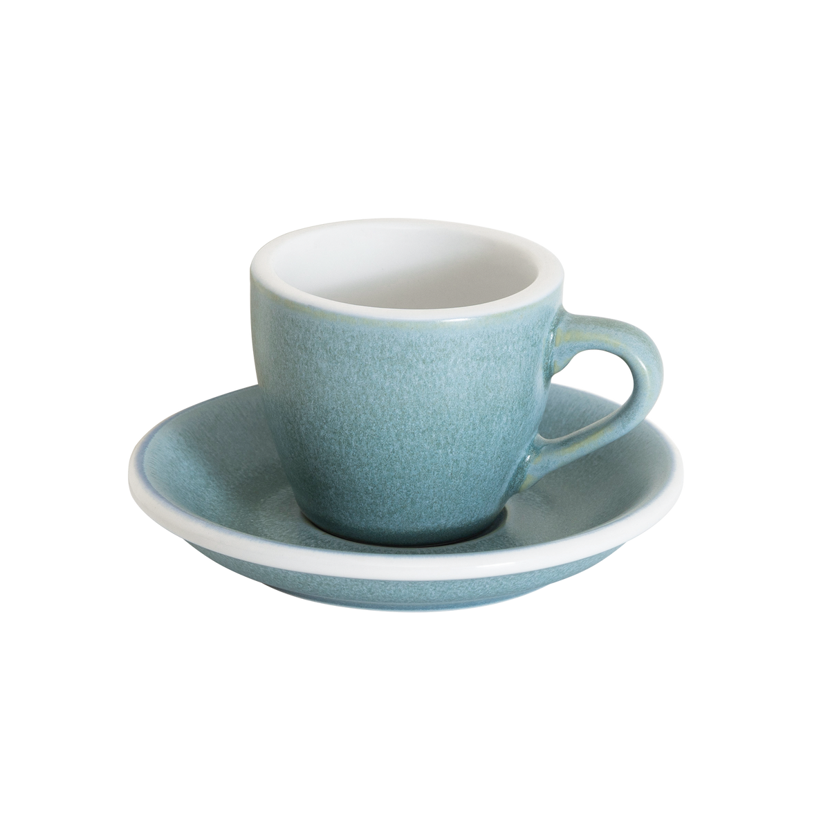 2.5 oz Egg Espresso Cup and Saucer - Mineral Colors Collection