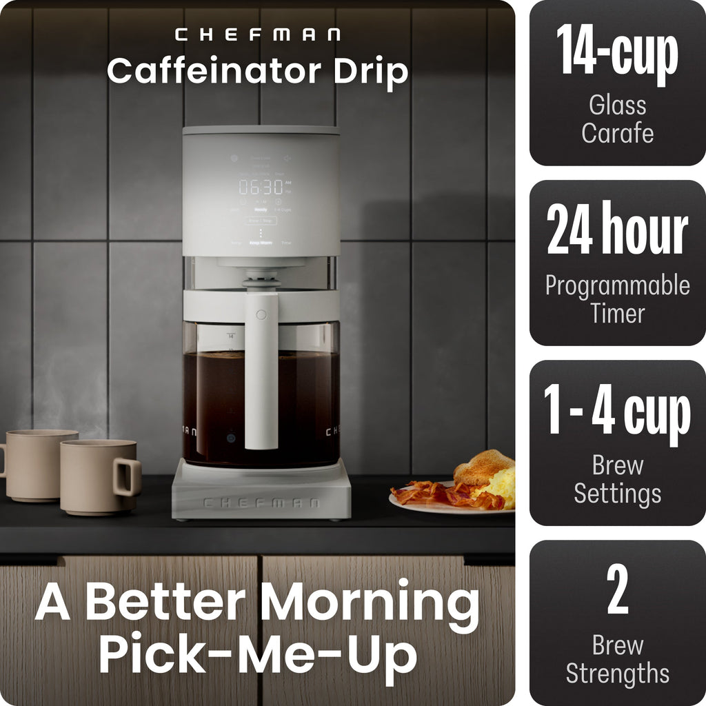 Caffeinator® 14-Cup Programmable Coffee Maker - Concrete