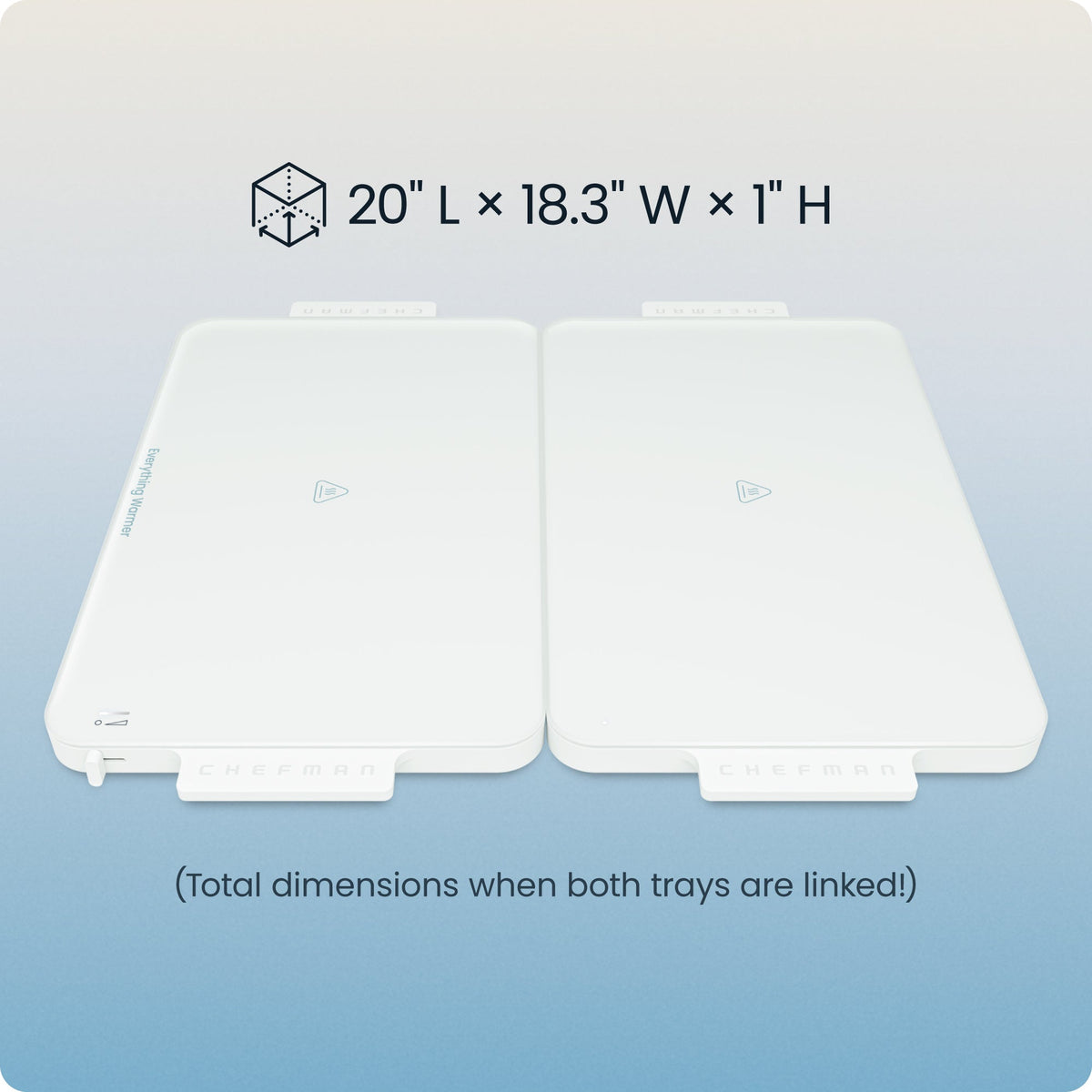 Everything Warmer™ Modular Expanding Warming Tray - Two 10” x 16” Trays