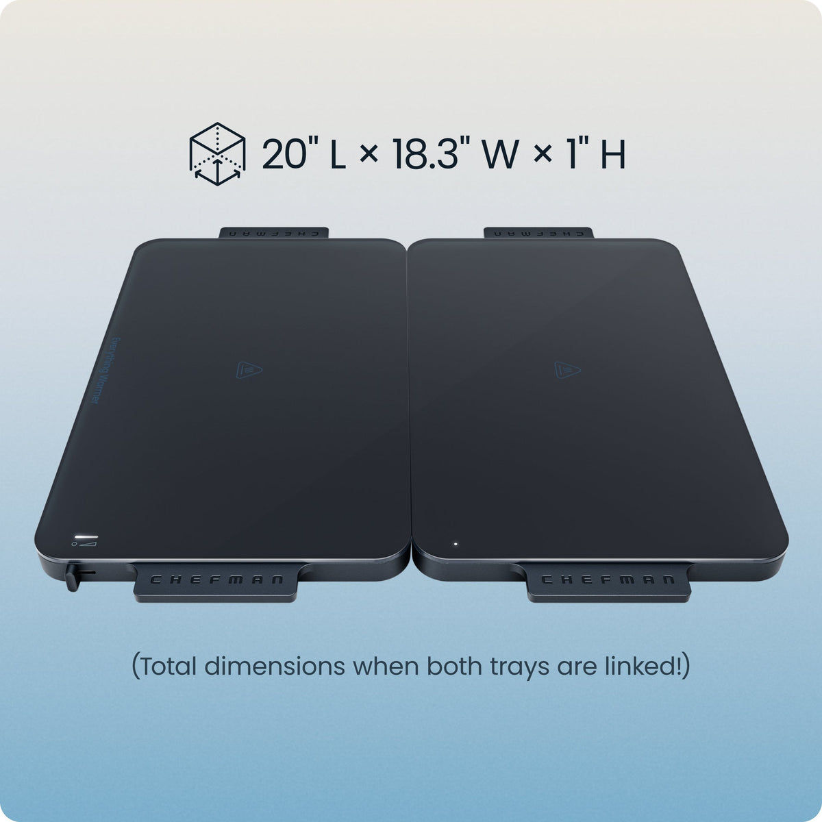 Everything Warmer™ Modular Expanding Warming Tray - Two 10” x 16” Trays