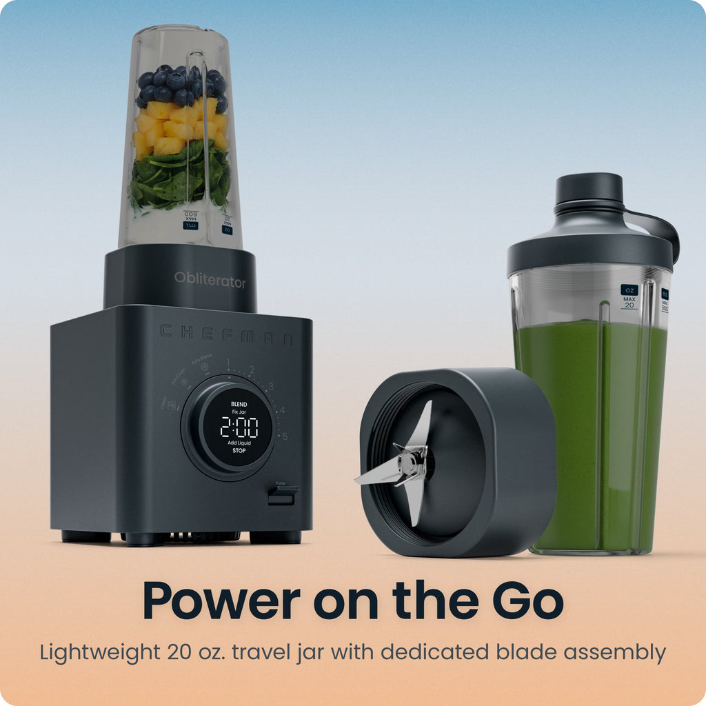 Obliterator® 48oz Power Blender + Travel Jar - Midnight