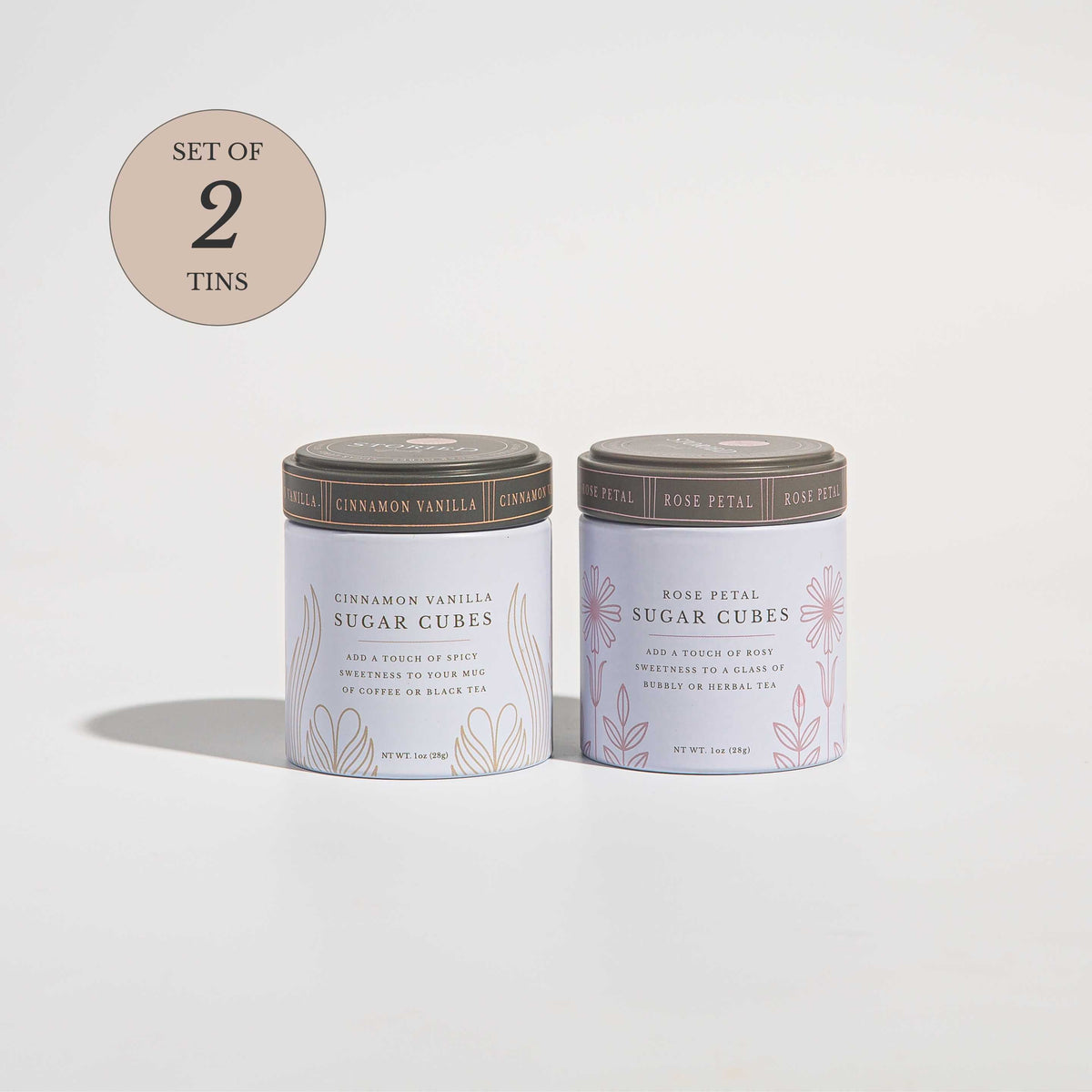 Storied Goods Coffee Connoisseur Sugar Cube Bundle - Set of 2 Tins