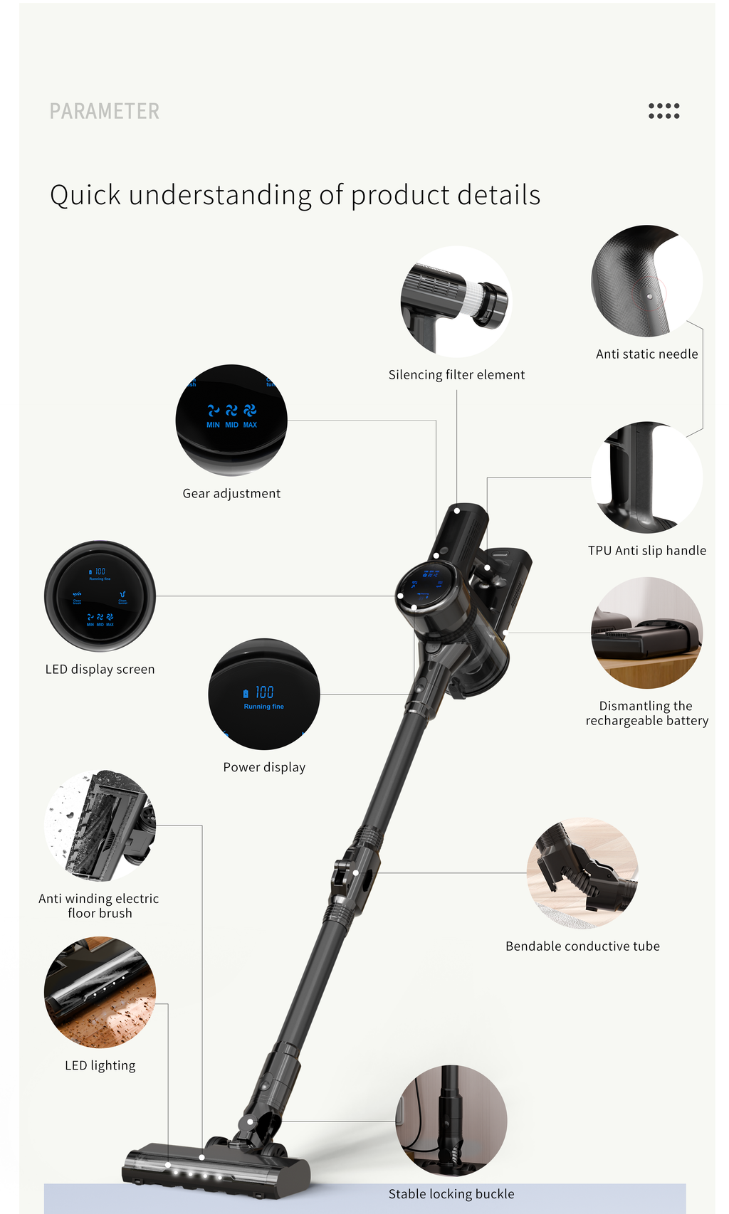 POWERCLEANY™ V8 ULTIMATE FLEX CLEANING POWER VACUUM (BLACK EDITION)