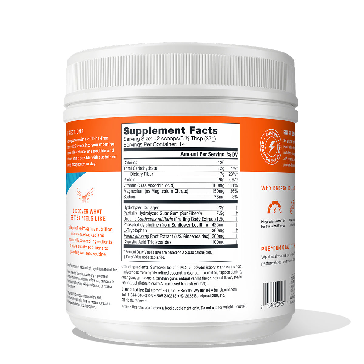 Bulletproof™ Vanilla Bean Energy Collagen Protein