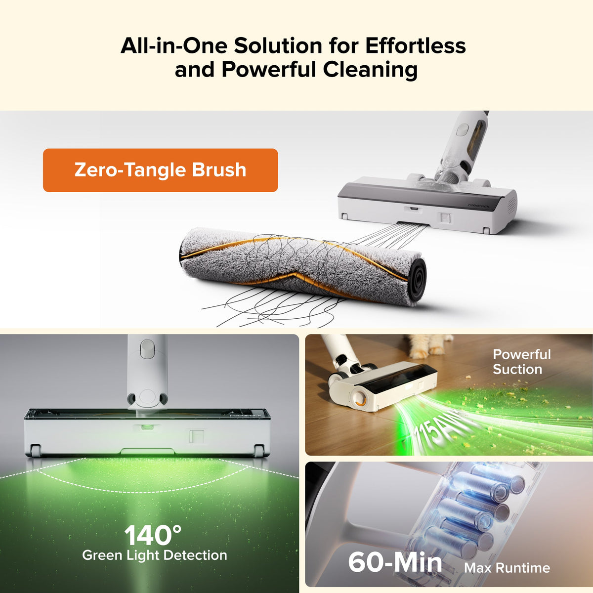 Roborock H60 Hub Cordless Stick Vacuum Cleaner