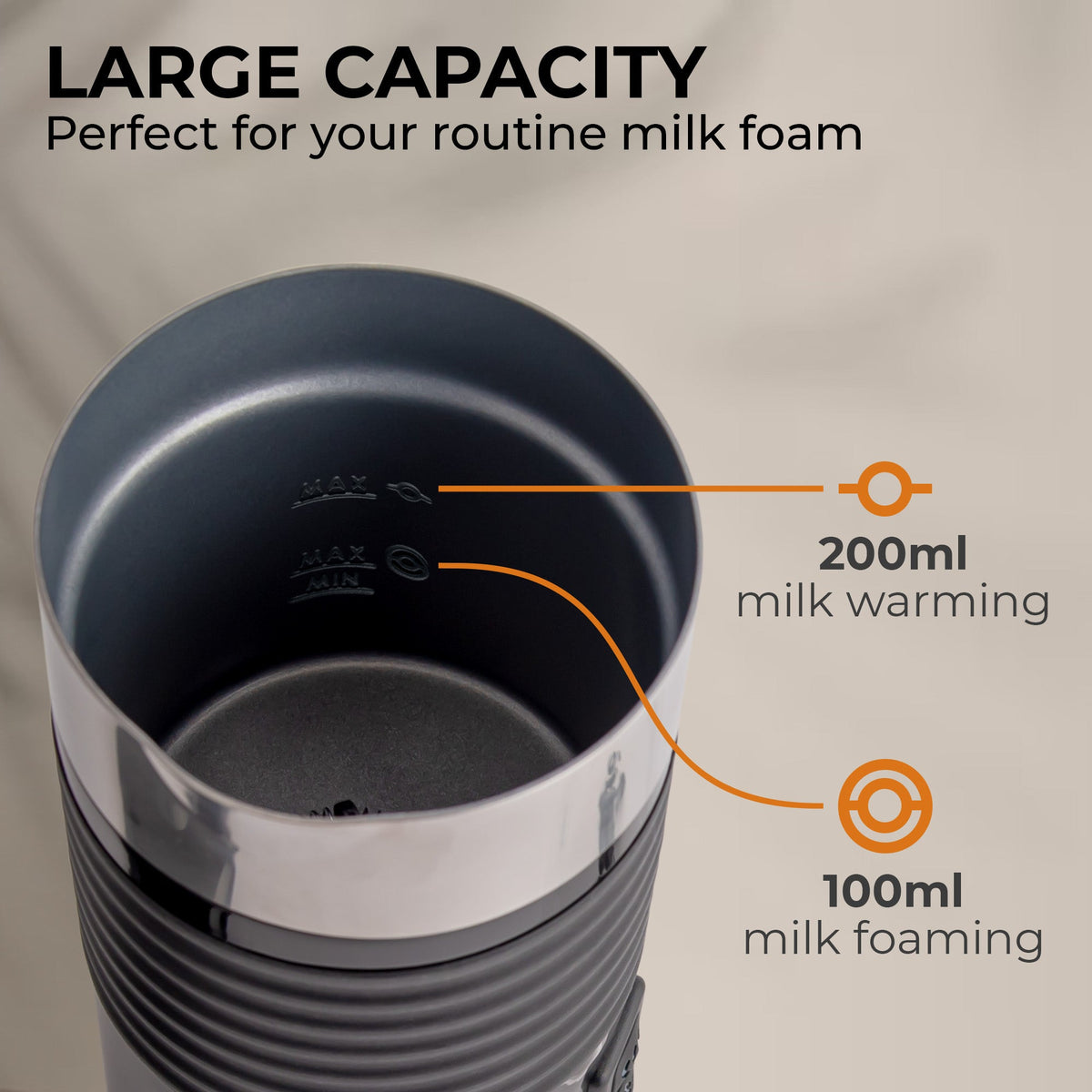 Kaffe Pour-in Milk Frother with Silicone Base