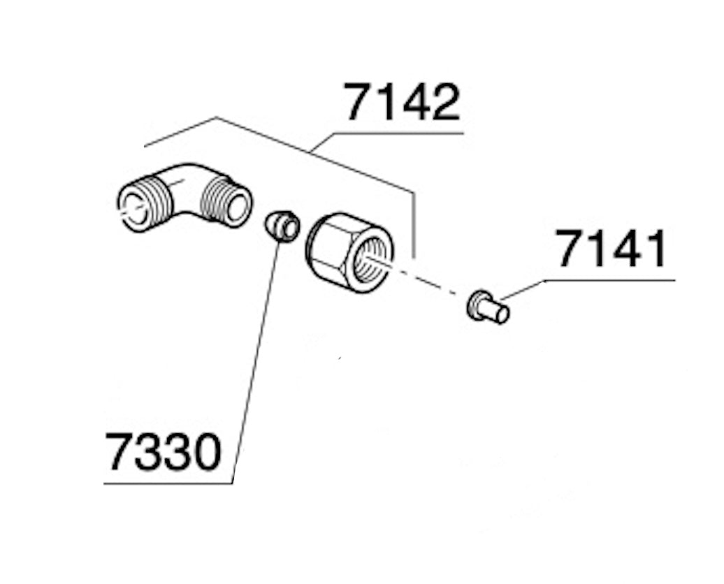 La Spaziale 1/4" to 3/8" Compression Elbow - 7142