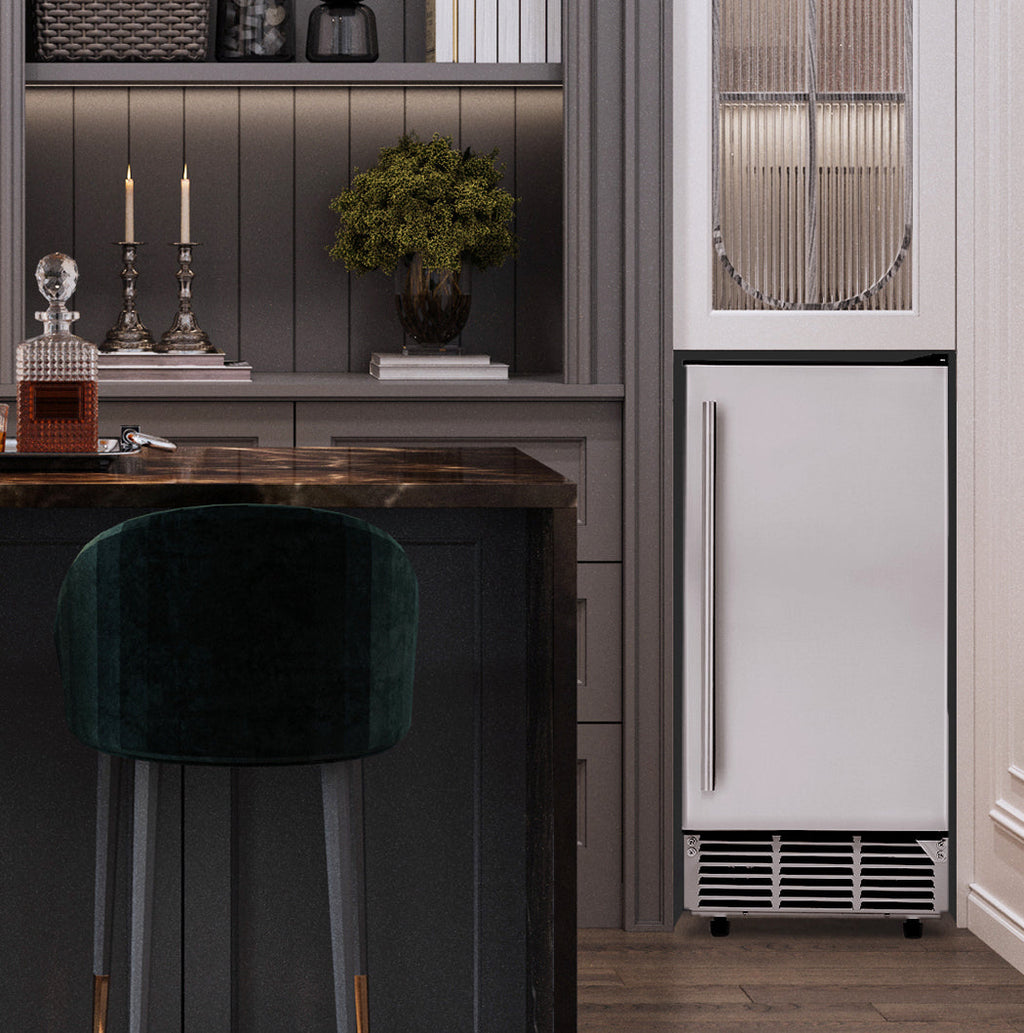Newair® Undercounter Ice Maker for Home. Clear Ice, 80 lbs/day - Stainless Steel