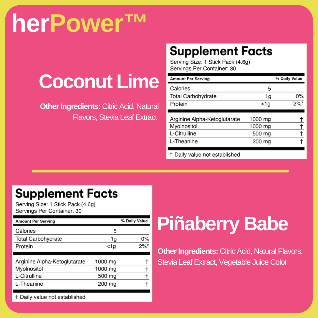 mixhers herpower™ Energy, Focus, & Concentration Drink